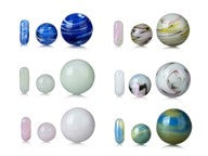 QN70 DAB MARBLE/PILL SET FOR TERP SLURPER ASST COLORS - Bang Bang Vapors, LLC